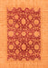 Machine Washable Oriental Orange Traditional Area Rugs, wshabs4031org