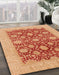 Abstract Orange Red Oriental Rug in Family Room, abs4031