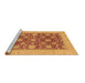 Sideview of Machine Washable Oriental Brown Traditional Rug, wshabs4031brn