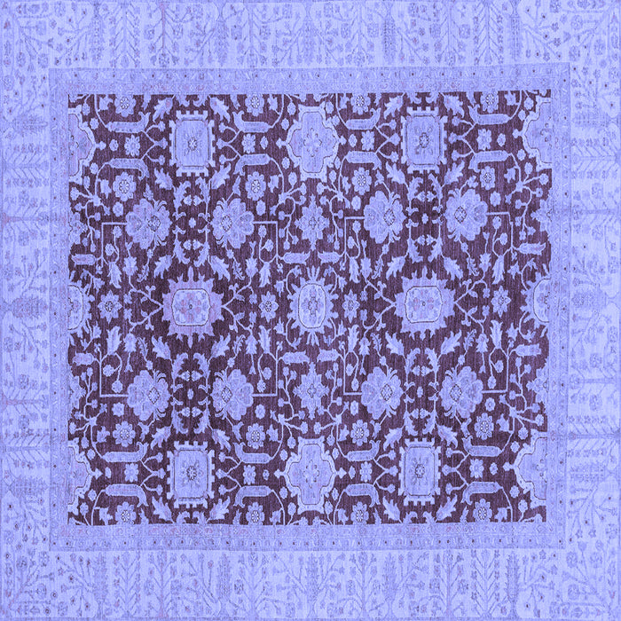 Square Oriental Blue Traditional Rug, abs4031blu