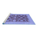 Sideview of Machine Washable Oriental Blue Traditional Rug, wshabs4031blu