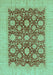 Machine Washable Oriental Turquoise Traditional Area Rugs, wshabs4031turq