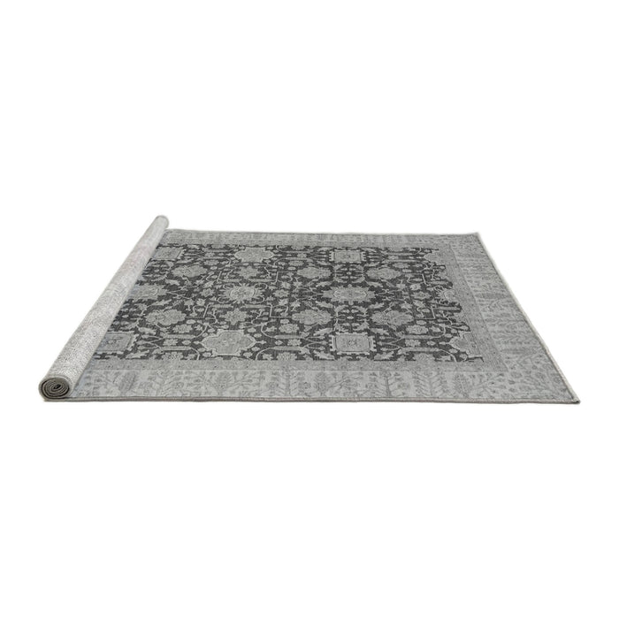 Sideview of Machine Washable Oriental Gray Traditional Rug, wshabs4031gry