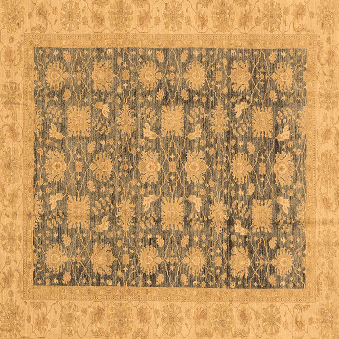 Square Machine Washable Oriental Brown Modern Rug, wshabs4032brn