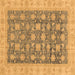 Square Machine Washable Oriental Brown Modern Rug, wshabs4032brn