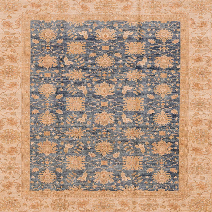 Square Machine Washable Abstract Dark Almond Brown Rug, wshabs4032