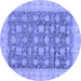 Round Oriental Blue Modern Rug, abs4032blu