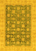 Machine Washable Oriental Yellow Modern Rug, wshabs4032yw