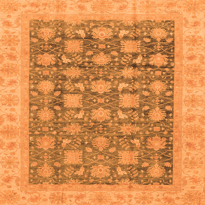 Square Oriental Orange Modern Rug, abs4032org