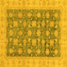 Square Oriental Yellow Modern Rug, abs4032yw