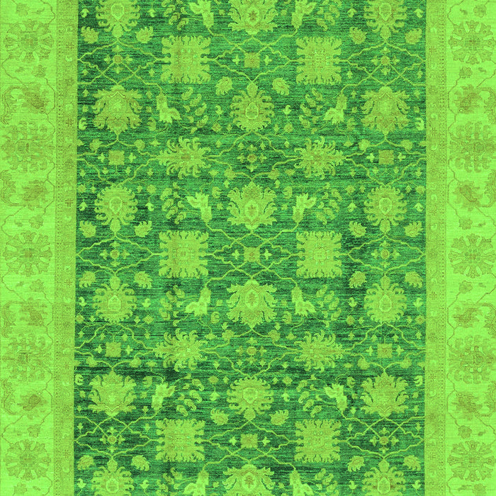 Machine Washable Oriental Green Modern Area Rugs, wshabs4032grn