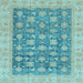 Square Oriental Light Blue Modern Rug, abs4032lblu