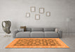 Machine Washable Oriental Orange Modern Area Rugs in a Living Room, wshabs4032org