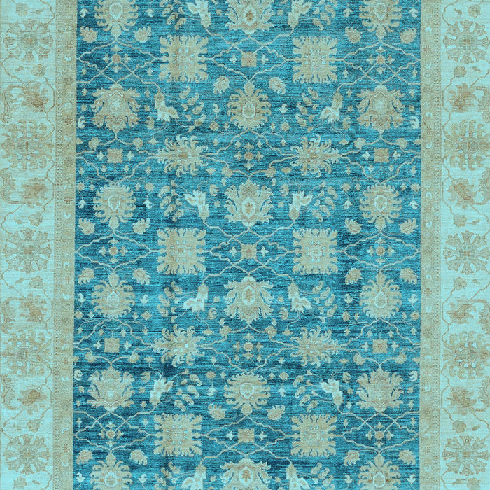 Machine Washable Oriental Light Blue Modern Rug, wshabs4032lblu