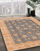 Machine Washable Abstract Dark Almond Brown Rug in a Family Room, wshabs4032