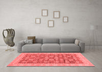 Machine Washable Oriental Red Modern Rug, wshabs4032red