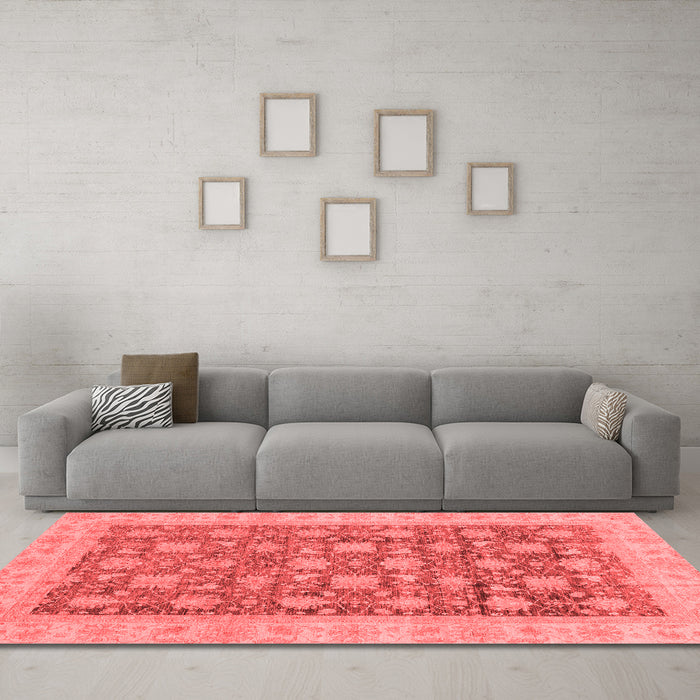Modern Red Washable Rugs