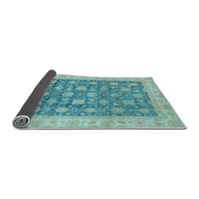 Sideview of Oriental Light Blue Modern Rug, abs4032lblu