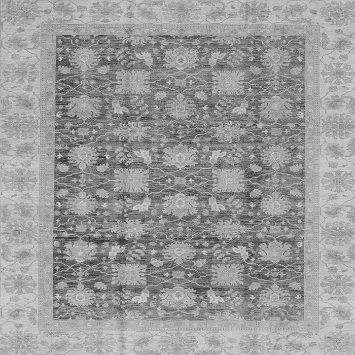 Square Machine Washable Oriental Gray Modern Rug, wshabs4032gry
