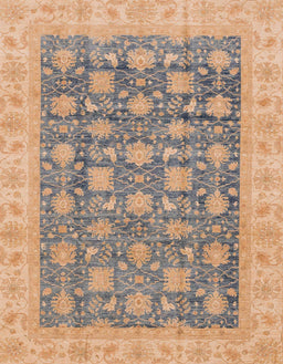 Abstract Dark Almond Brown Oriental Rug, abs4032