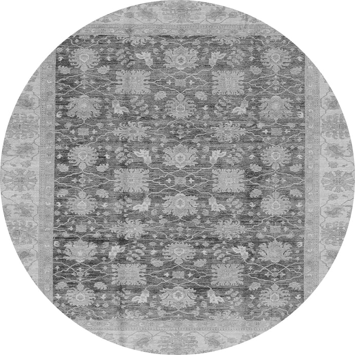 Round Oriental Gray Modern Rug, abs4032gry