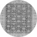 Round Oriental Gray Modern Rug, abs4032gry