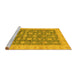 Sideview of Machine Washable Oriental Yellow Modern Rug, wshabs4032yw