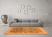 Machine Washable Oriental Orange Modern Area Rugs in a Living Room, wshabs4033org