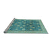 Sideview of Machine Washable Oriental Light Blue Modern Rug, wshabs4033lblu