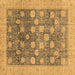 Square Oriental Brown Modern Rug, abs4033brn