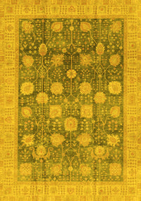 Oriental Yellow Modern Rug, abs4033yw