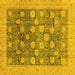 Square Oriental Yellow Modern Rug, abs4033yw