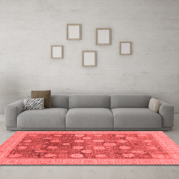 Modern Red Washable Rugs