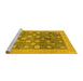 Sideview of Machine Washable Oriental Yellow Modern Rug, wshabs4033yw