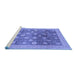 Sideview of Machine Washable Oriental Blue Modern Rug, wshabs4033blu