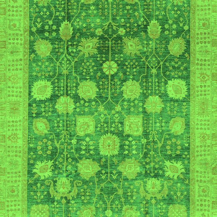 Machine Washable Oriental Green Modern Area Rugs, wshabs4033grn