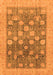 Machine Washable Oriental Orange Modern Area Rugs, wshabs4033org