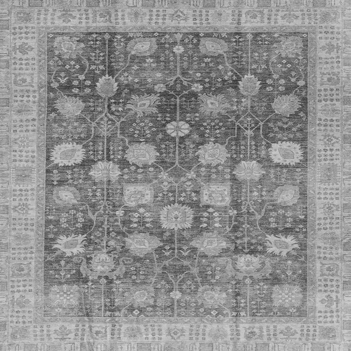 Square Machine Washable Oriental Gray Modern Rug, wshabs4033gry