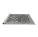 Sideview of Machine Washable Oriental Gray Modern Rug, wshabs4033gry