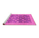 Sideview of Machine Washable Oriental Pink Modern Rug, wshabs4033pnk