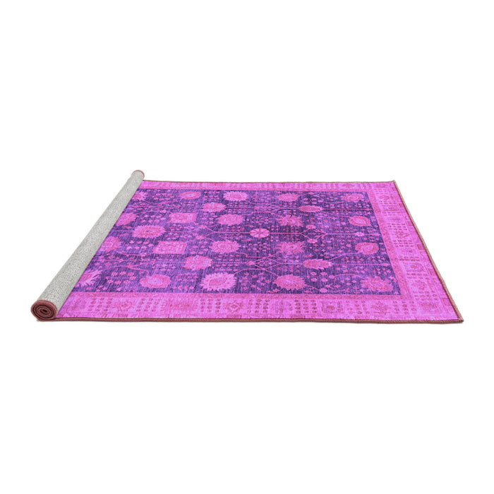 Sideview of Machine Washable Oriental Purple Modern Area Rugs, wshabs4033pur