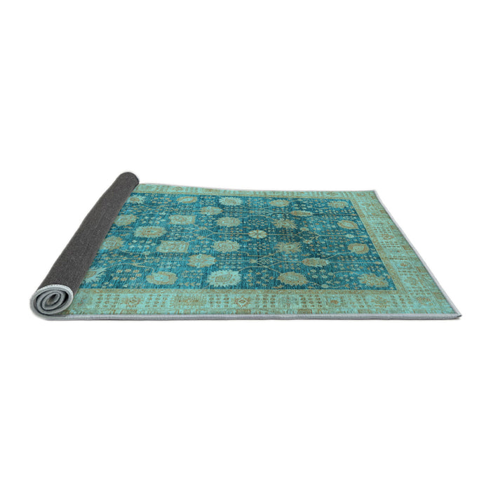 Sideview of Oriental Light Blue Modern Rug, abs4033lblu