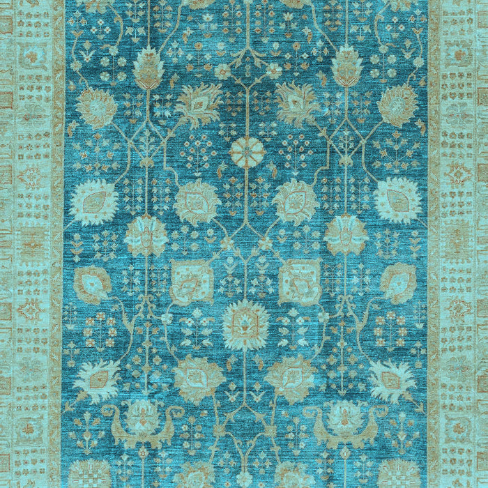 Machine Washable Oriental Light Blue Modern Rug, wshabs4033lblu