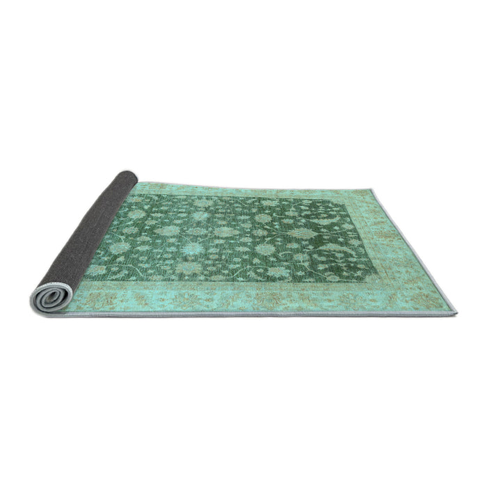 Sideview of Oriental Light Blue Modern Rug, abs4034lblu