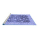 Sideview of Machine Washable Oriental Blue Modern Rug, wshabs4034blu