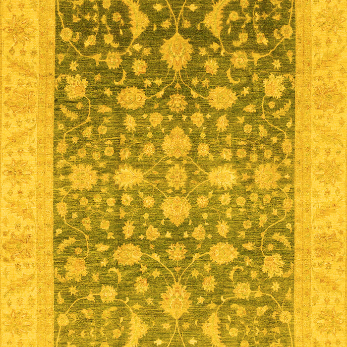 Machine Washable Oriental Yellow Modern Rug, wshabs4034yw