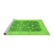 Sideview of Machine Washable Oriental Green Modern Area Rugs, wshabs4034grn