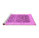 Sideview of Machine Washable Oriental Purple Modern Area Rugs, wshabs4034pur