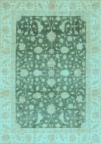 Oriental Light Blue Modern Rug, abs4034lblu