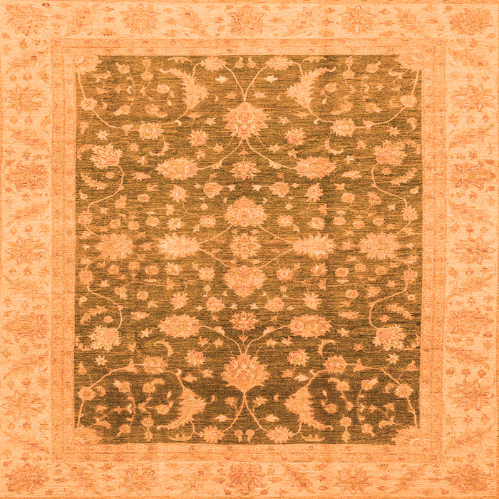 Square Oriental Orange Modern Rug, abs4034org